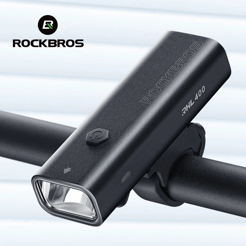 Lanterna ROCKBROS RHL200LM / RHL400LM – Iluminação Potente e Segura para Pedais Noturnos - PedalOntop