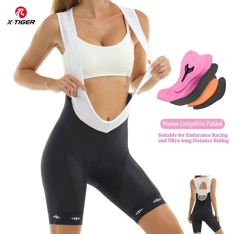 Bretelle Ciclismo Feminino X-TIGER – Performance 6h, UPF50+ e Conforto Pro