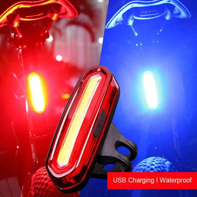 Luz Traseira LED Recarregável IPX5 – Visibilidade e Segurança Total