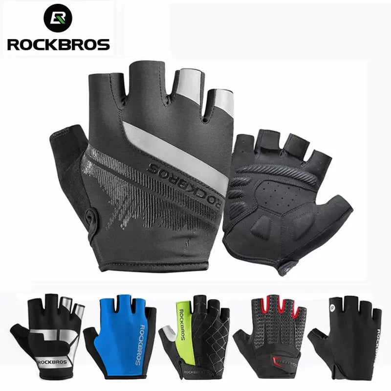 Luvas de Ciclismo ROCKBROS Meio Dedo – Conforto, Proteção e Ventilação
