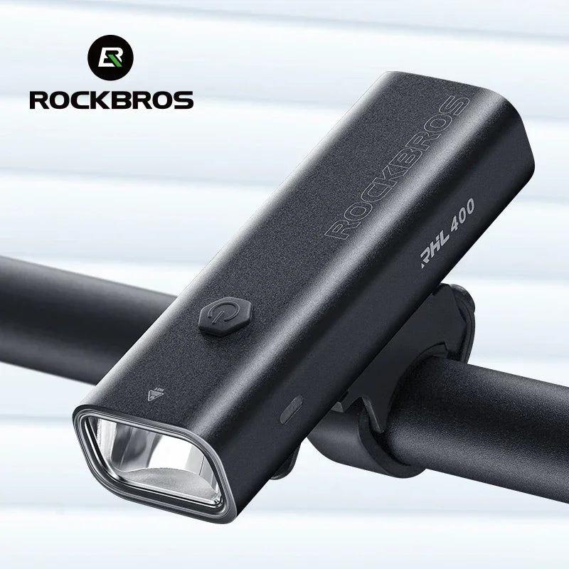 Lanterna ROCKBROS RHL200LM / RHL400LM – Iluminação Potente e Segura para Pedais Noturnos - PedalOntop